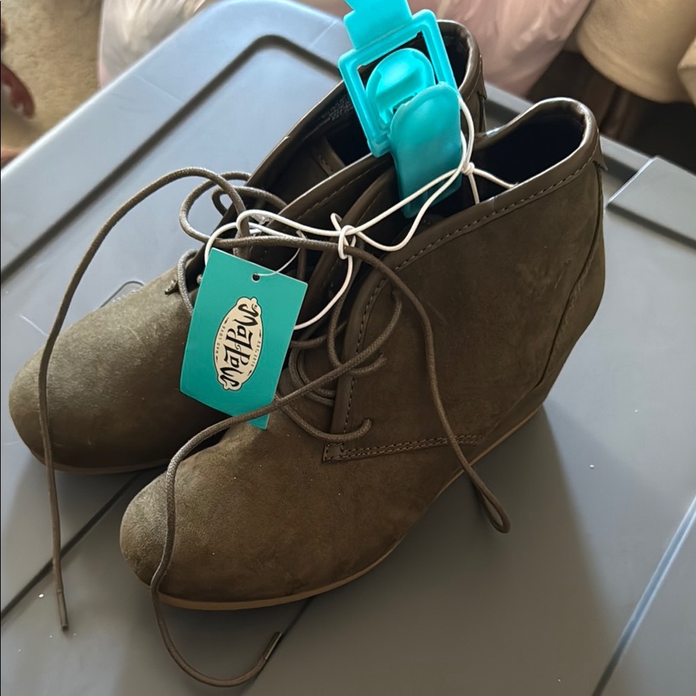 Earthy Green Ankle Boots